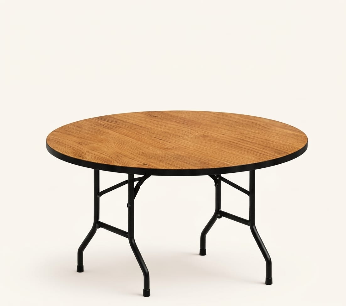 Tables rondes en bois (Ø 150/180 cm)